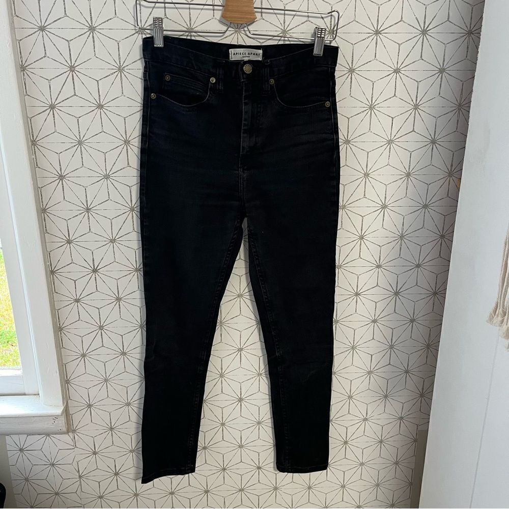 APIECE APART High Rise Matchstick Jean Black - Picture 2 of 8